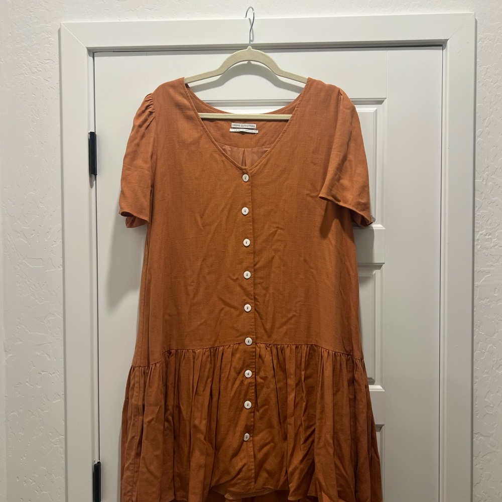 Urban Outfitters Rust Button-Down Dress